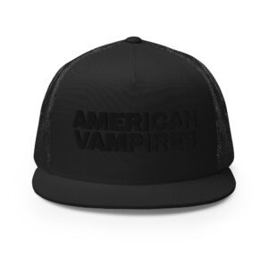 Limited Run – American Vampires – Crew Mesh Trucker Cap – Black on Black