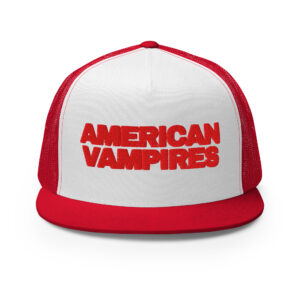 Limited Run – American Vampires – Mesh Trucker Cap – Red on Red