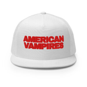 American Vampires – Official Title Logo – Mesh Trucker Cap - White
