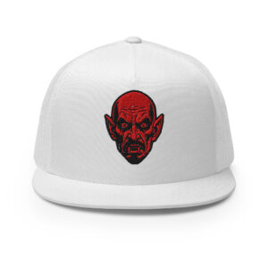 American Vampires – Official Vampire Logo – Mesh Trucker Cap – White