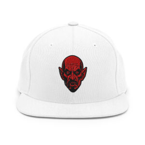 American Vampires – Official Vampire Logo – Flat Bill Snapback – White
