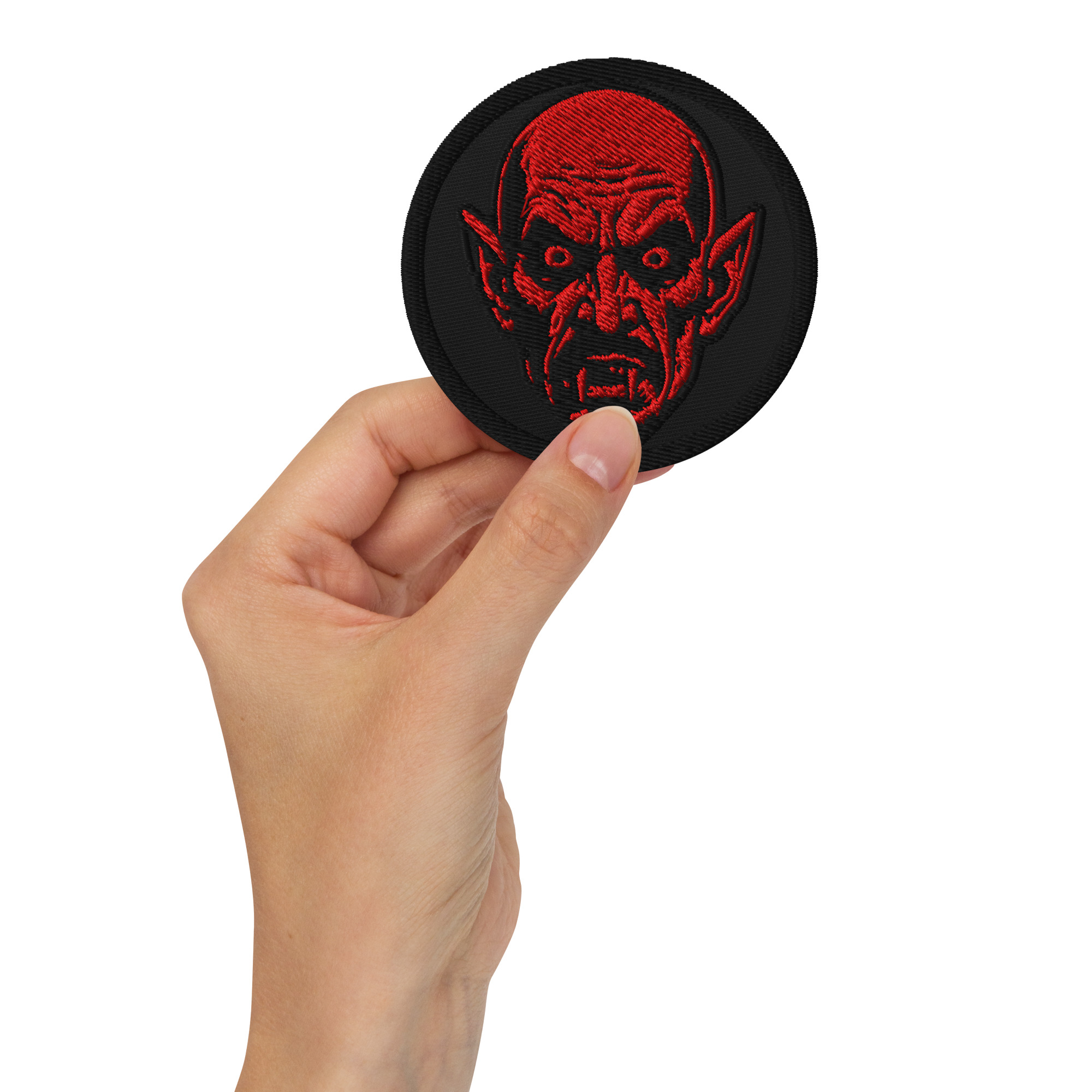 American Vampires – Vampire Head Logo - Circle Embroidered Patch - Image 2