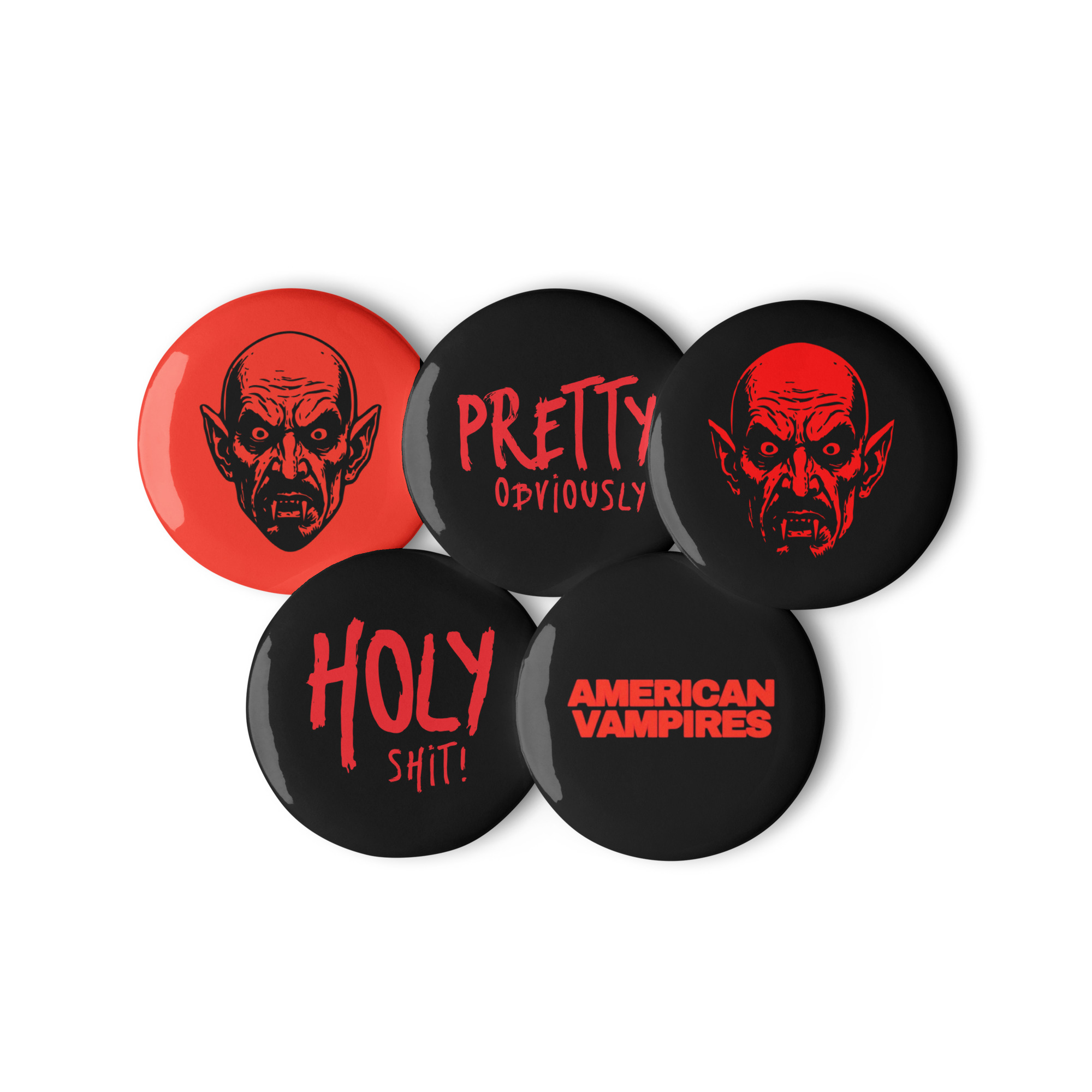 American Vampire - Set of Pin Buttons - Image 3
