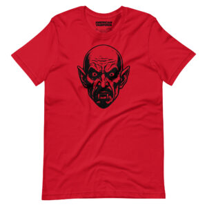 American Vampires – Official Vampire Logo Tee – Limited Run Black on Red