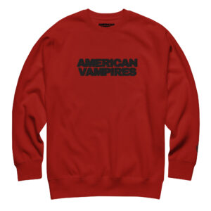 Limited Run – American Vampires – Exclusive Fully Embroidered Logo Sweatshirt - Red