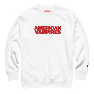 Limited Run – American Vampires – Exclusive Fully Embroidered Logo Sweatshirt - White